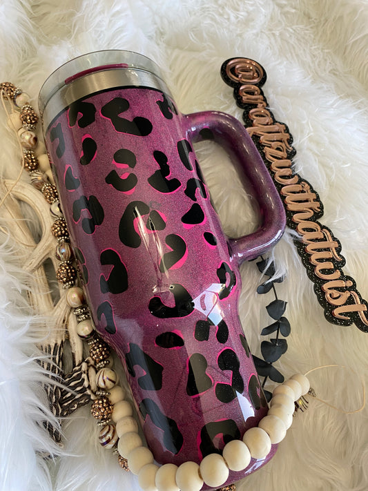 Cheetah Print | Birthday & Gift Idea | 40 Ounce Tumbler