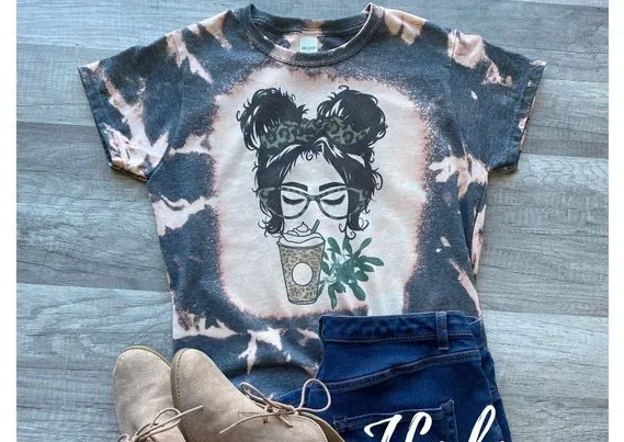 Messy Hair Bun Coffee Addict Shirt | Gift Idea | Birthday Idea