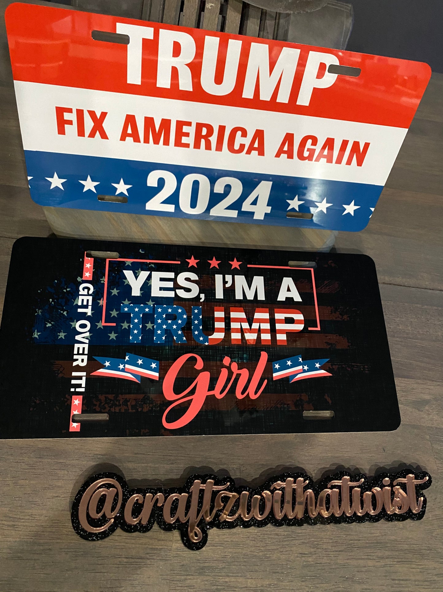 Trump Set | Birthday & Gift Idea | Aluminum | License Plates