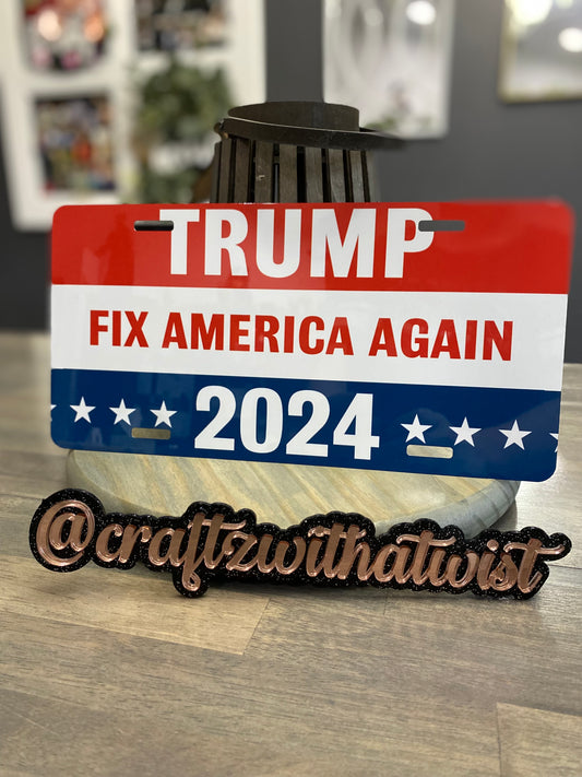 Fix America Again | Birthday & Gift Idea | Aluminum | License Plate