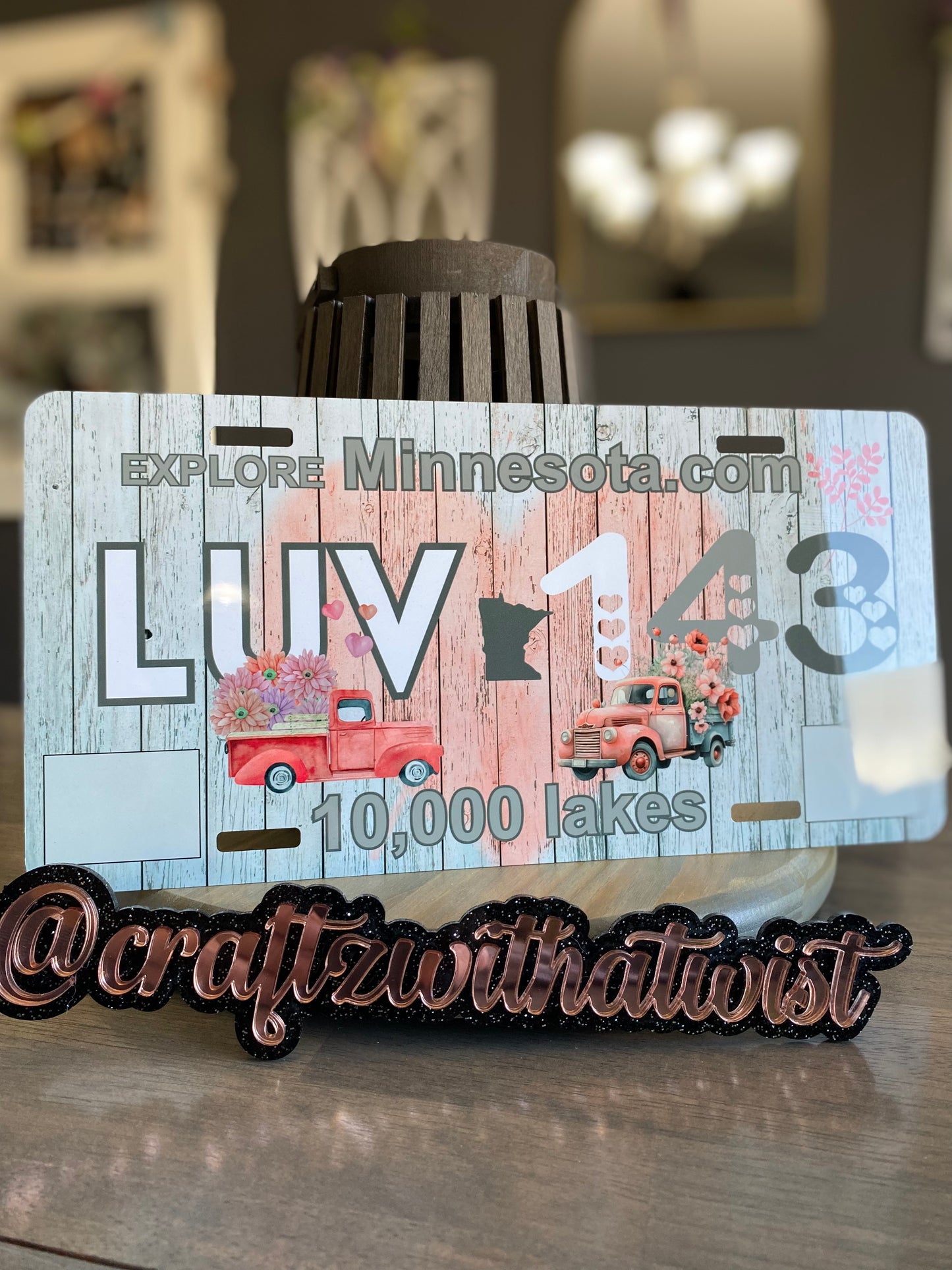 MINNESOTA LUV 143 Valentine | Birthday & Gift Idea | License Plate