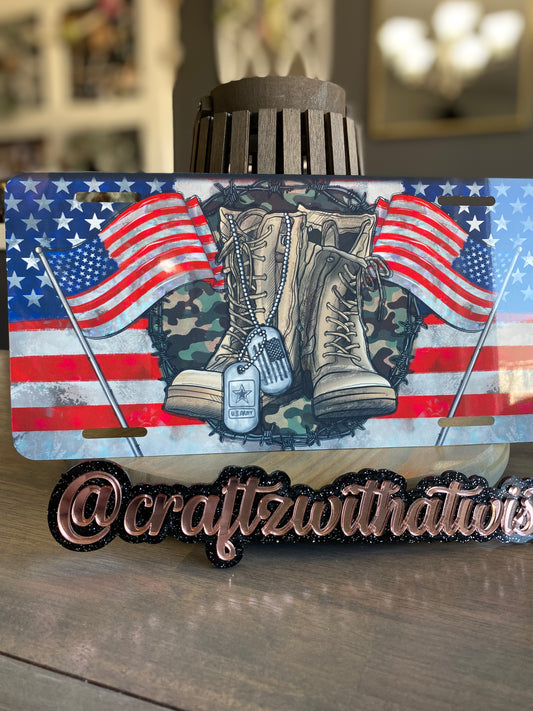 Honoring Our Fallen Soldiers | Aluminum License Plate | Birthday & Gift Ideas