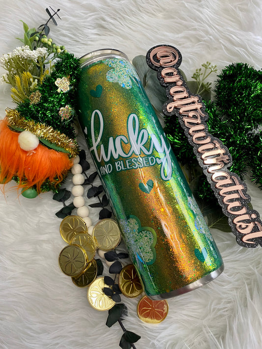 Lucky 🍀 & Blessed| St. Patrick’s Day | Birthday & Gift Idea | 30 Ounce Tumbler