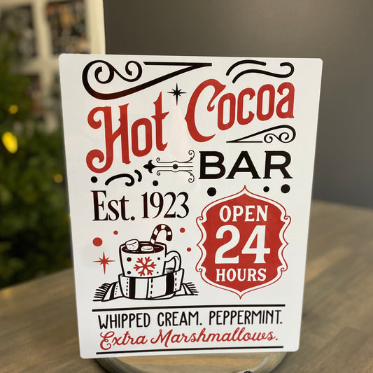 11x14 Poster Sheet Hot Cocoa Bar Sign | Christmas | Birthday & Gift Idea