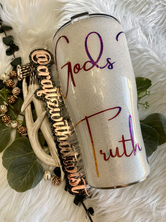 Handmade PeekaBoo Gods Promise Tumbler | Rainbow | ROYGBIV | The Truth | 30 Ounce | Birthday & Gift Idea