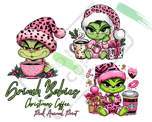 Christmas Holiday Grinch Babies | Sublimation | Stickers | Grinch Lovers | PNG | JPG | 3 Download Files