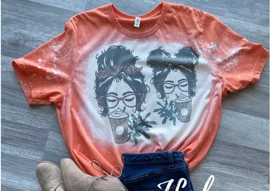 Messy Hair Bun Coffee Addict Shirt | Birthday & Gift Idea