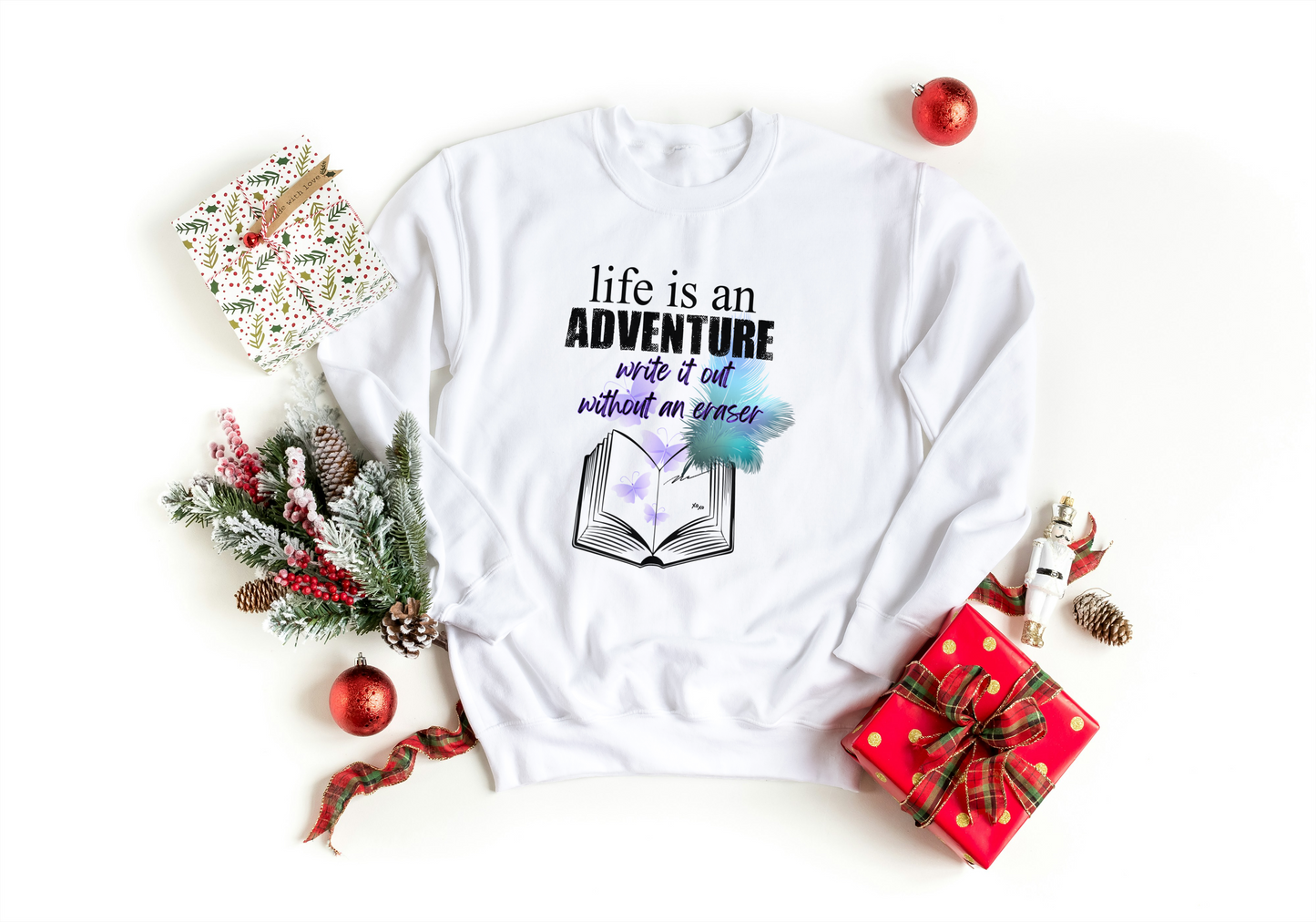 Life is an Adventure write it down without an Eraser | Sublimation | Stickers | PNG JPG Files | Download | Clip Art