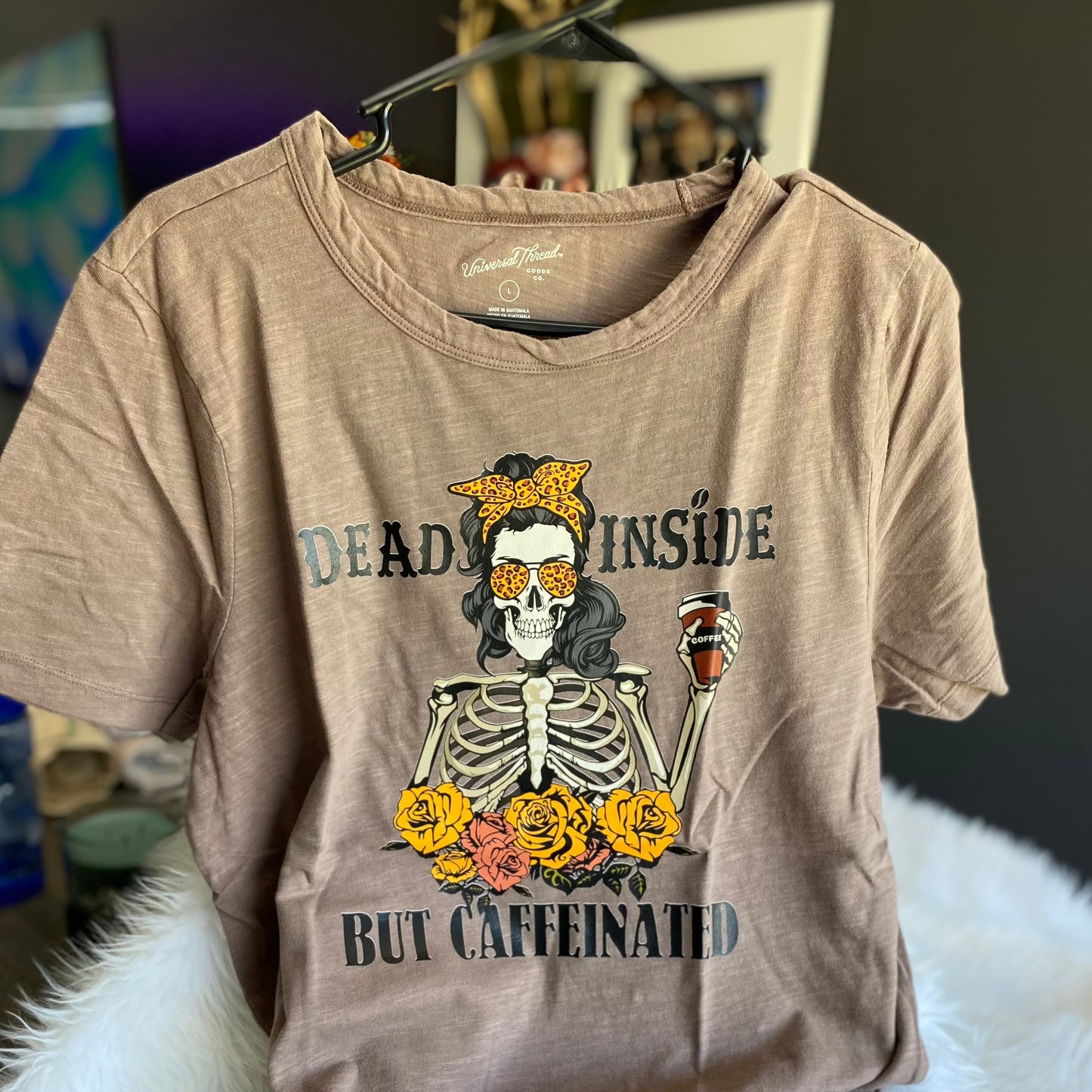 Dead Inside But Caffeinated Color Print | Birthday& Gift Idea