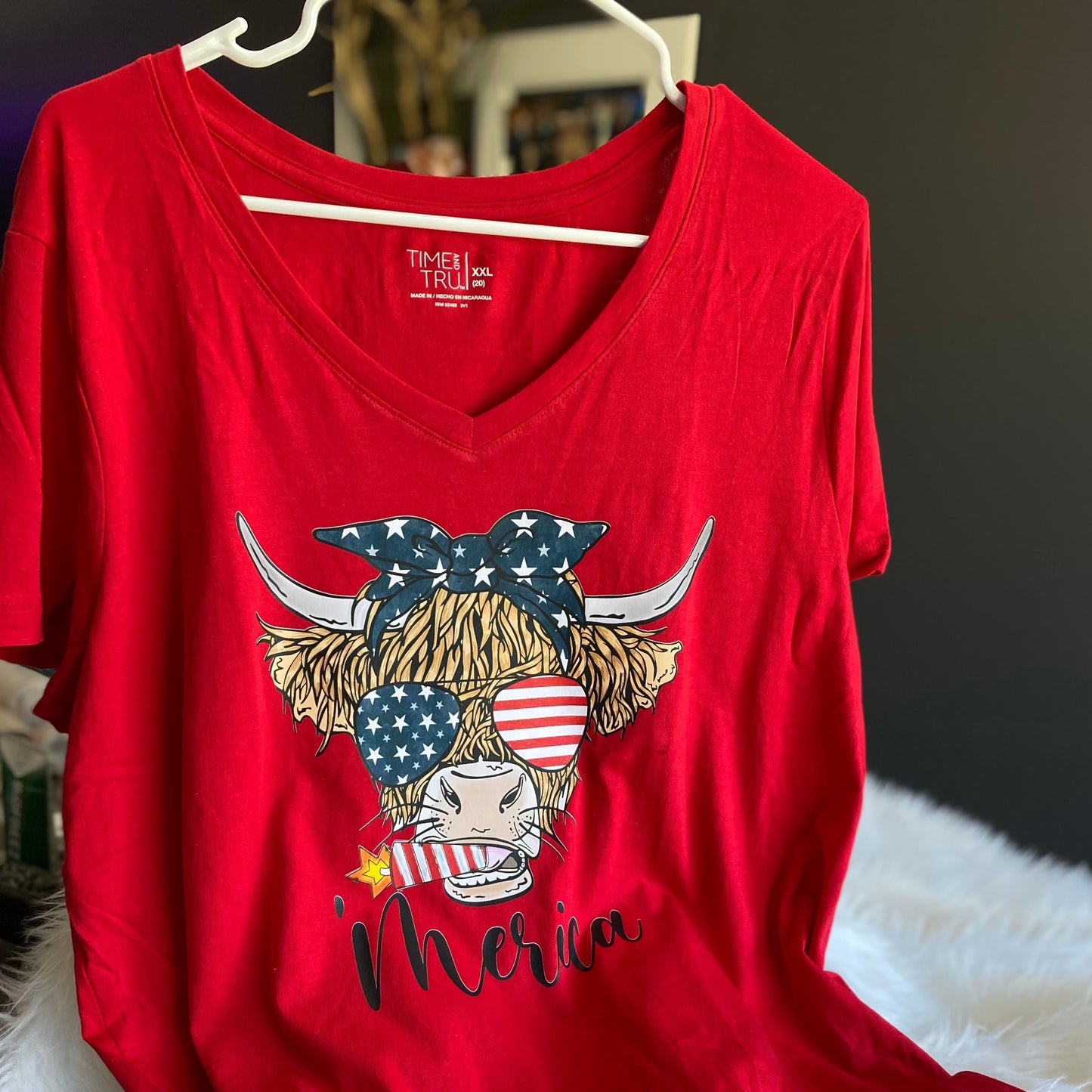 ‘MERICA Cowhide Firework Shirt | Birthday & Gift Idea