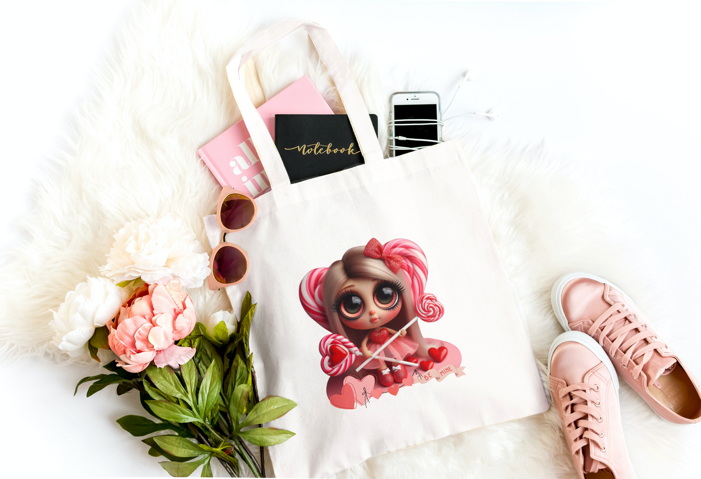 Big Eye Valentine Girl | Lollipops | Sublimation | Stickers | Doll Lovers | PNG | JPG | 2 Download Files